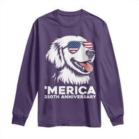 Merica Golden Retriever Lover Long Sleeve Shirt 250th Anniversary Gift
