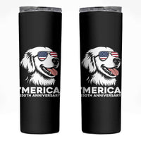 Merica Golden Retriever Lover Skinny Tumbler 250th Anniversary Gift