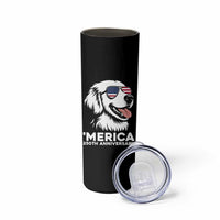 Merica Golden Retriever Lover Skinny Tumbler 250th Anniversary Gift