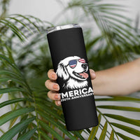 Merica Golden Retriever Lover Skinny Tumbler 250th Anniversary Gift