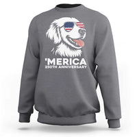 Merica Golden Retriever Lover Sweatshirt 250th Anniversary Gift