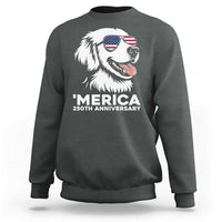 Merica Golden Retriever Lover Sweatshirt 250th Anniversary Gift