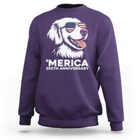 Merica Golden Retriever Lover Sweatshirt 250th Anniversary Gift