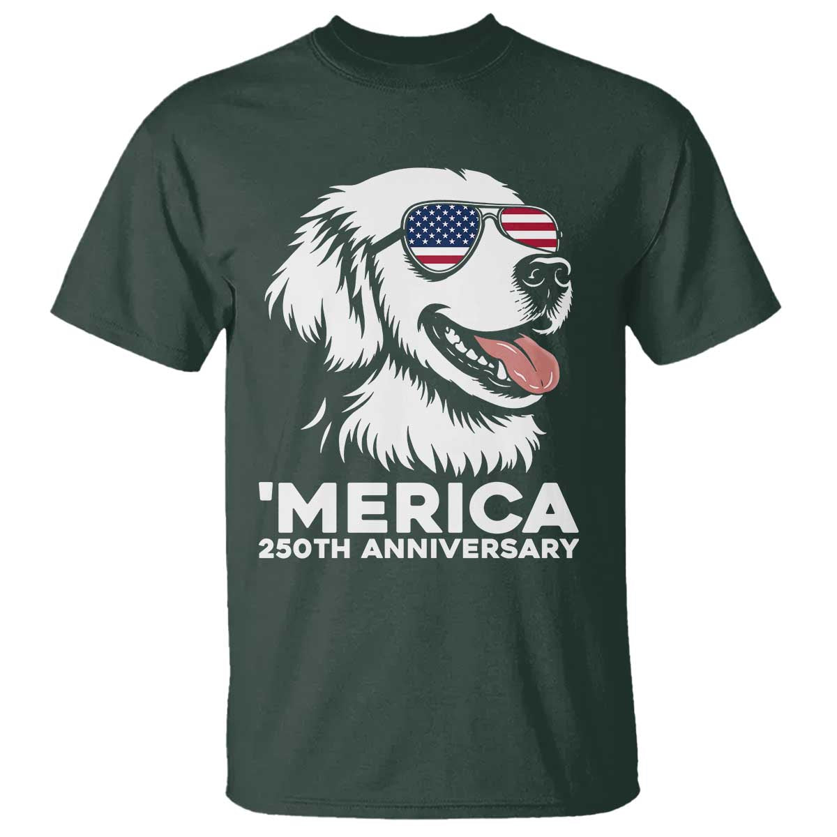 Merica Golden Retriever Lover T Shirt 250th Anniversary Gift