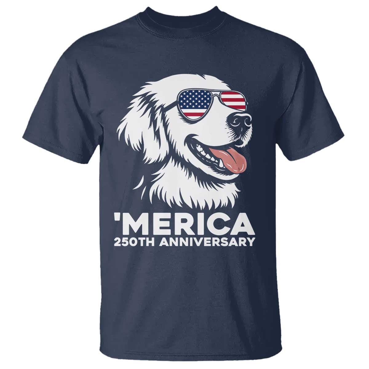 Merica Golden Retriever Lover T Shirt 250th Anniversary Gift