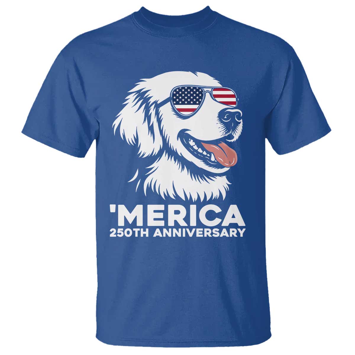 Merica Golden Retriever Lover T Shirt 250th Anniversary Gift