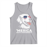 Merica Golden Retriever Lover Tank Top 250th Anniversary Gift