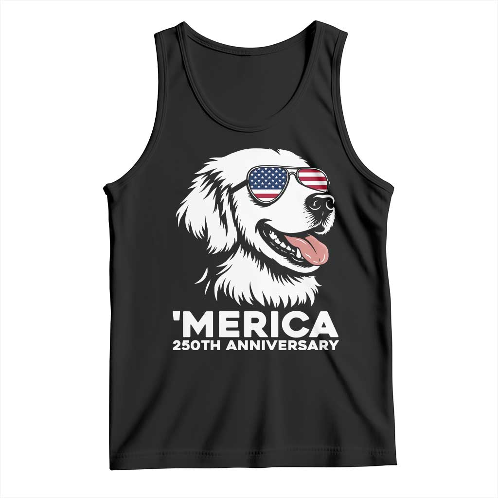 Merica Golden Retriever Lover Tank Top 250th Anniversary Gift