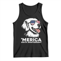 Merica Golden Retriever Lover Tank Top 250th Anniversary Gift