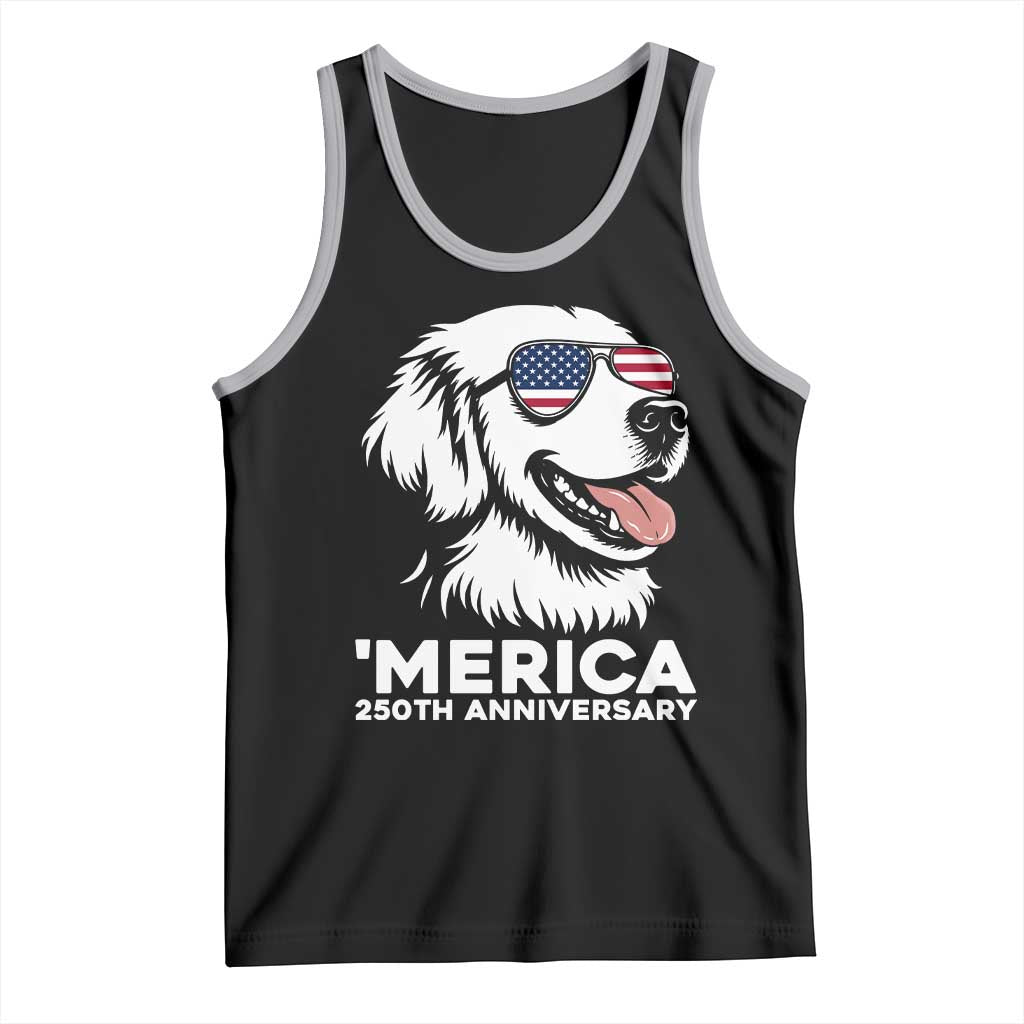 Merica Golden Retriever Lover Tank Top 250th Anniversary Gift