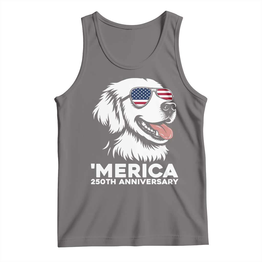 Merica Golden Retriever Lover Tank Top 250th Anniversary Gift