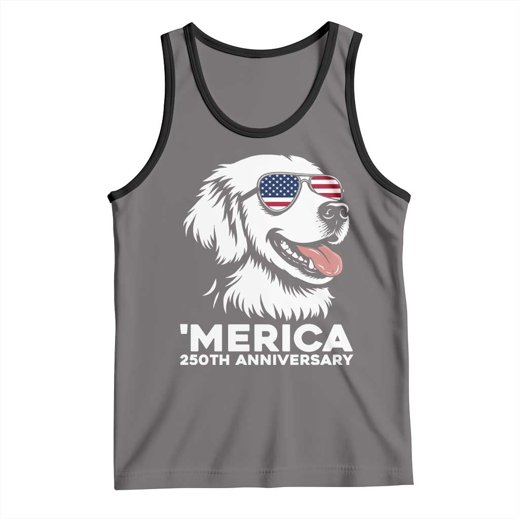 Merica Golden Retriever Lover Tank Top 250th Anniversary Gift