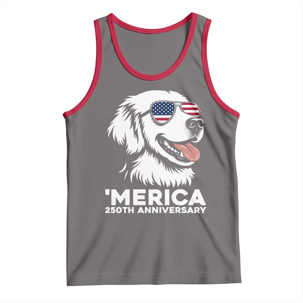 Merica Golden Retriever Lover Tank Top 250th Anniversary Gift