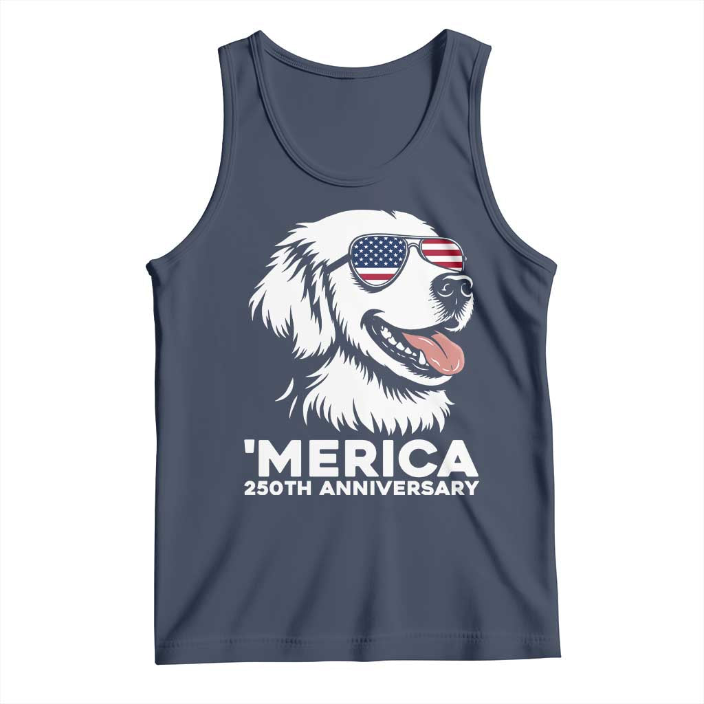 Merica Golden Retriever Lover Tank Top 250th Anniversary Gift