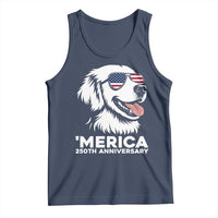 Merica Golden Retriever Lover Tank Top 250th Anniversary Gift