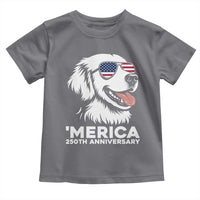Merica Golden Retriever Lover Toddler T Shirt 250th Anniversary Gift