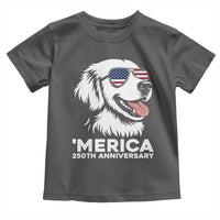 Merica Golden Retriever Lover Toddler T Shirt 250th Anniversary Gift