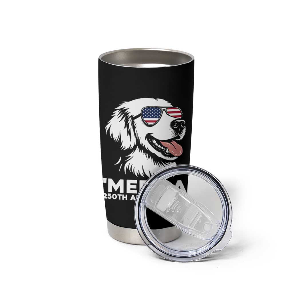 Merica Golden Retriever Lover Tumbler Cup 250th Anniversary Gift