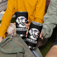 Merica Golden Retriever Lover Tumbler Cup 250th Anniversary Gift