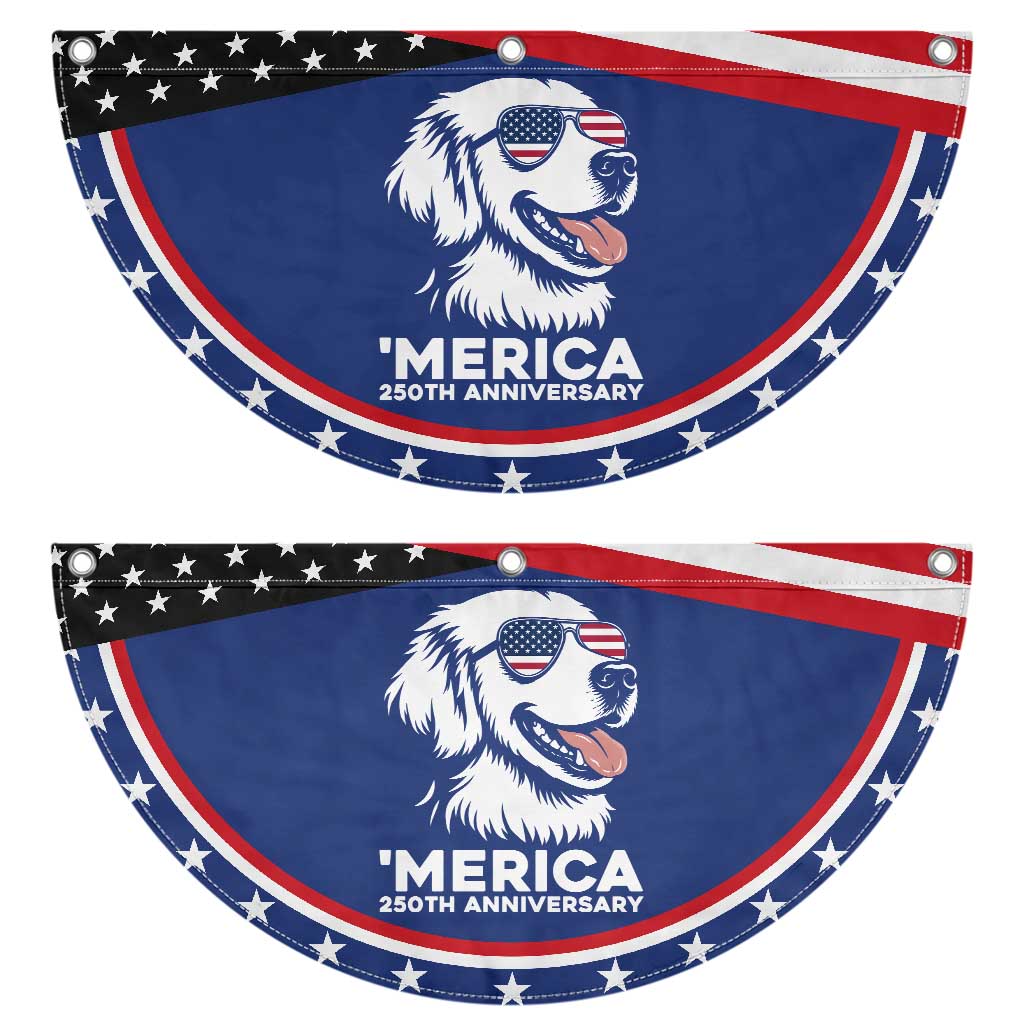 Merica Golden Retriever Lover Patriotic Fan Flag 250th Anniversary Gift