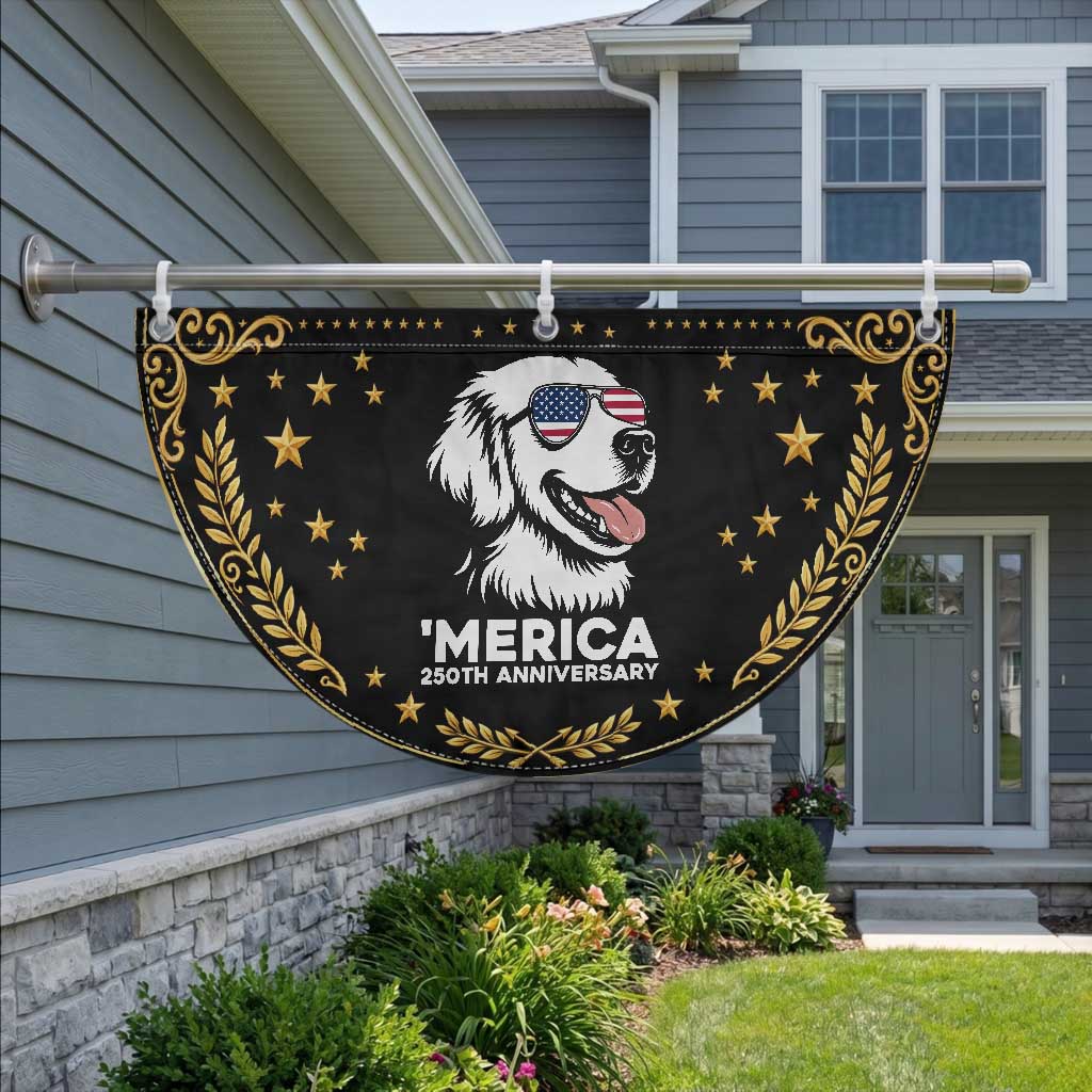 Merica Golden Retriever Lover Patriotic Fan Flag 250th Anniversary Gift