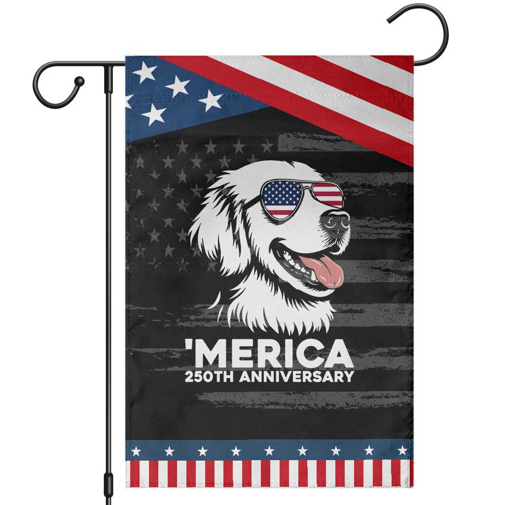 Merica Golden Retriever Lover Garden Flag 250th Anniversary Gift