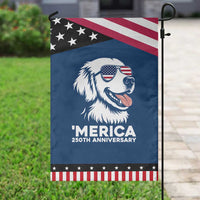 Merica Golden Retriever Lover Garden Flag 250th Anniversary Gift