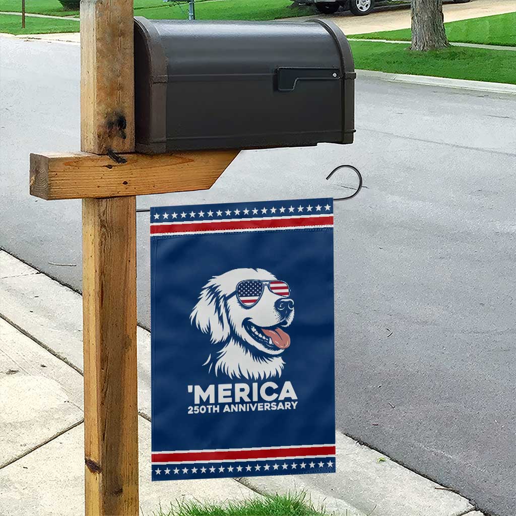 Merica Golden Retriever Lover Garden Flag 250th Anniversary Gift