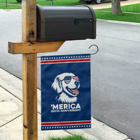 Merica Golden Retriever Lover Garden Flag 250th Anniversary Gift