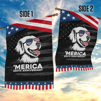 Merica Golden Retriever Lover Garden Flag 250th Anniversary Gift
