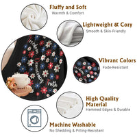 Freedom Democracy Truth Throw Blanket Patriotic Floral