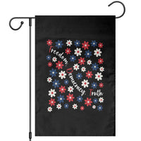 Freedom Democracy Truth Garden Flag Patriotic Floral