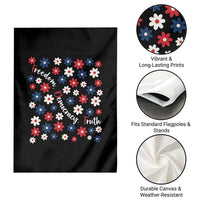 Freedom Democracy Truth Garden Flag Patriotic Floral