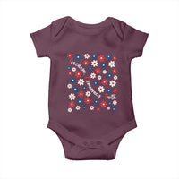 Freedom Democracy Truth Baby Onesie Patriotic Floral