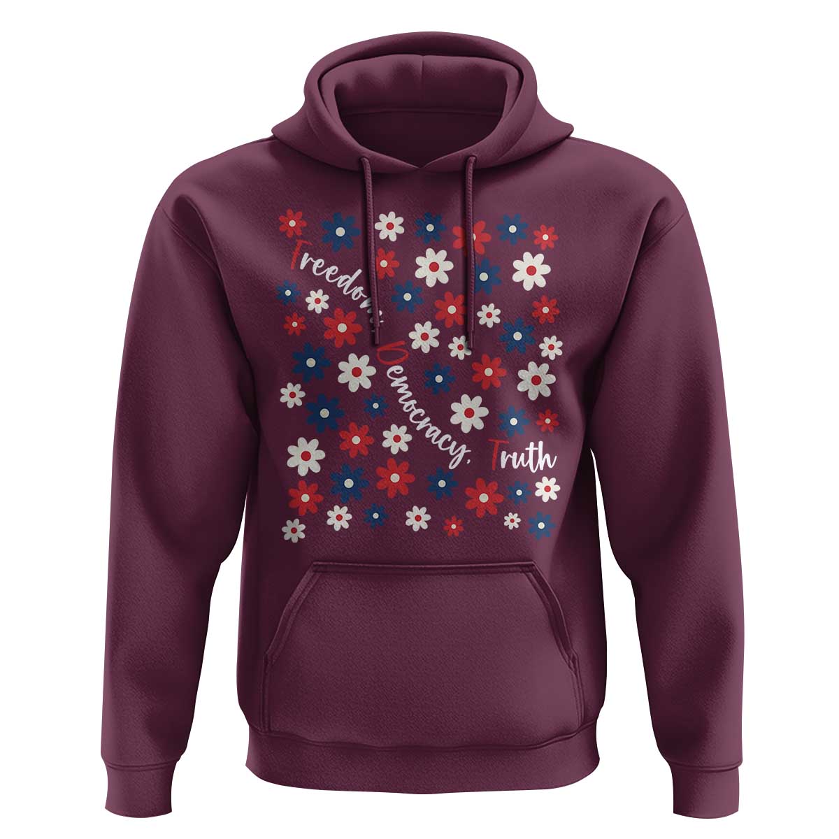 Freedom Democracy Truth Hoodie Patriotic Floral