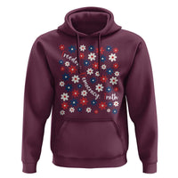 Freedom Democracy Truth Hoodie Patriotic Floral
