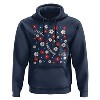 Freedom Democracy Truth Hoodie Patriotic Floral