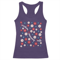 Freedom Democracy Truth Racerback Tank Top Patriotic Floral