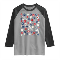 Freedom Democracy Truth Raglan Shirt Patriotic Floral
