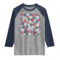 Freedom Democracy Truth Raglan Shirt Patriotic Floral