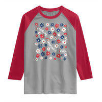 Freedom Democracy Truth Raglan Shirt Patriotic Floral