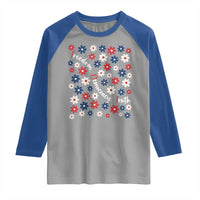 Freedom Democracy Truth Raglan Shirt Patriotic Floral