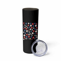 Freedom Democracy Truth Skinny Tumbler Patriotic Floral