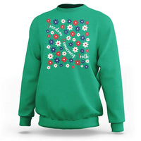 Freedom Democracy Truth Sweatshirt Patriotic Floral