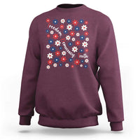 Freedom Democracy Truth Sweatshirt Patriotic Floral