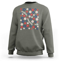 Freedom Democracy Truth Sweatshirt Patriotic Floral