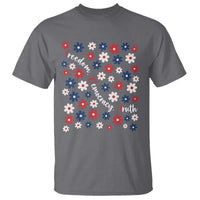 Freedom Democracy Truth T Shirt Patriotic Floral