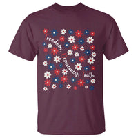 Freedom Democracy Truth T Shirt Patriotic Floral