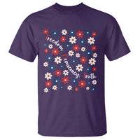 Freedom Democracy Truth T Shirt Patriotic Floral