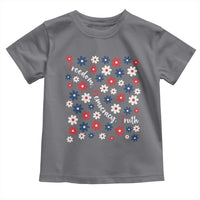 Freedom Democracy Truth Toddler T Shirt Patriotic Floral